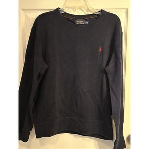 Polo Ralph Lauren 100% Cotton Sweater -Mens Medium‎ Navy Preppy